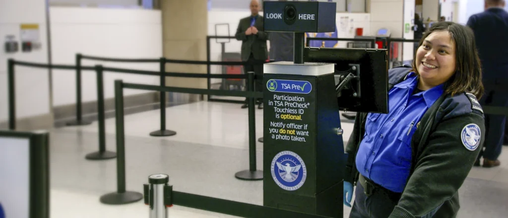 Official TSA Touchless ID checkpoint setup