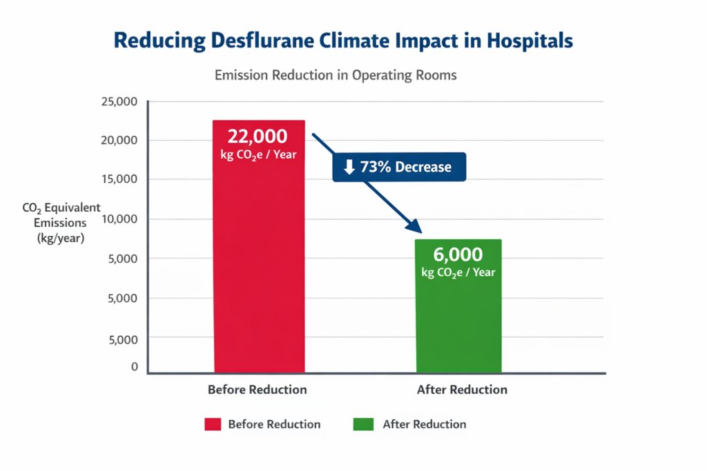 Climate Impact of Common Anesthesia Gas