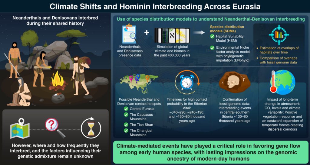 Human Evolution and Interbreeding Diagram