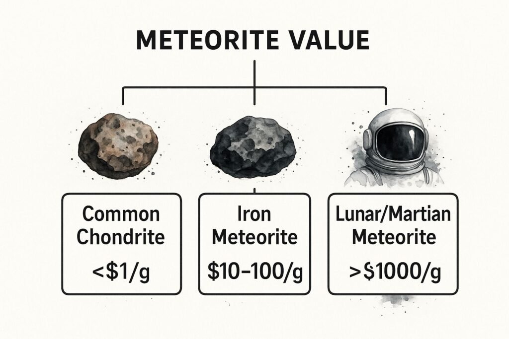Meteorite Value Per Gram by Type