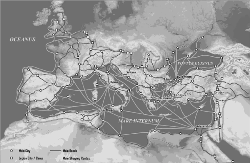 Roman Trade Routes Map
